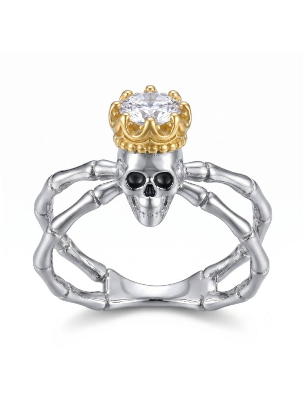 Skull crown ring, size 6, Charmed Aroma